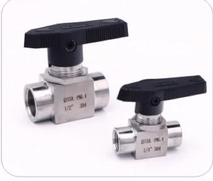 Stainless ball valves ready for export packing — factory catalog sample