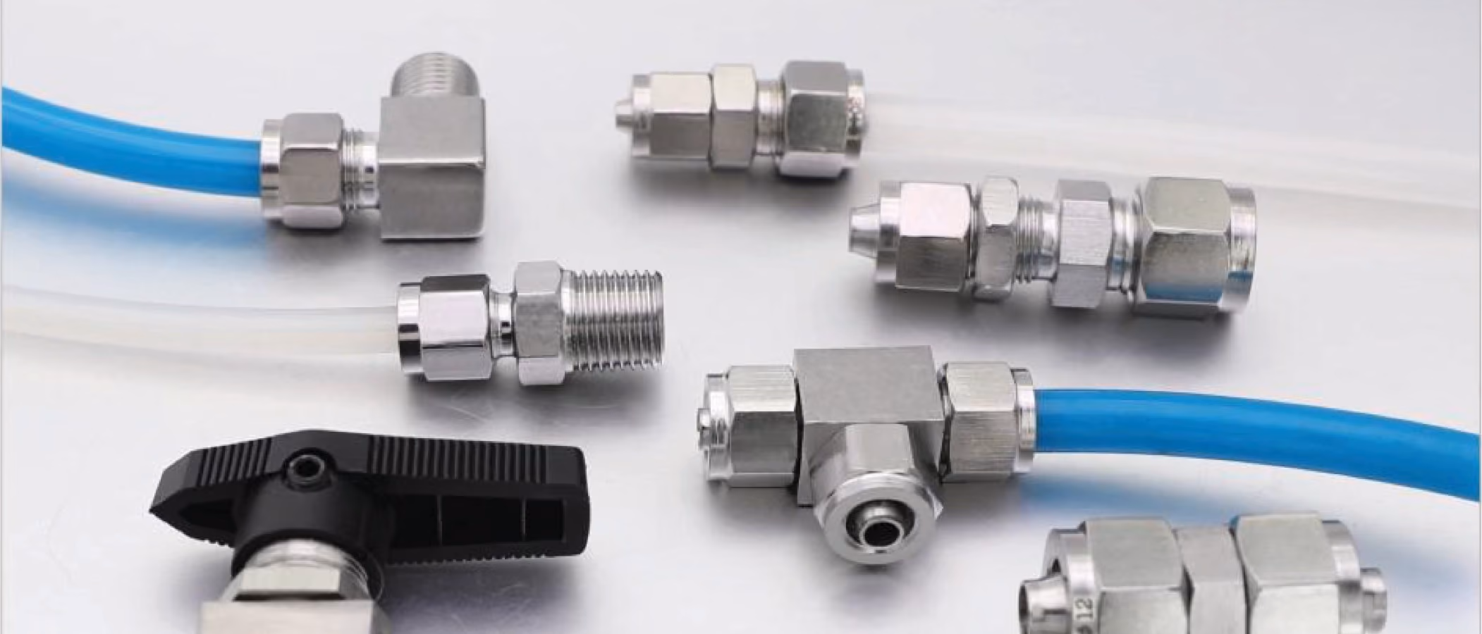 Stainless compression fittings from the FerruleX / Shengquan catalog