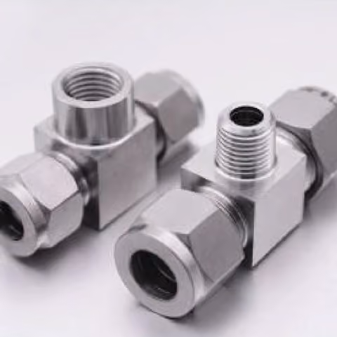 Compression Male/Female Tee — FerruleX stainless steel fittings