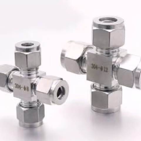 Compression Cross Fitting — FerruleX stainless steel fittings