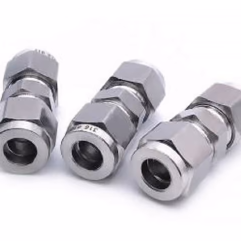 Ground Finish Straight Union — FerruleX stainless steel fittings