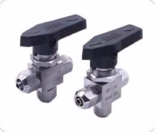 3-Way Quick-Screw Ball Valve — FerruleX stainless steel fittings