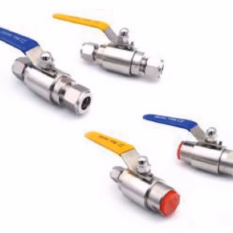 Air-Source Ball Valve — FerruleX stainless steel fittings